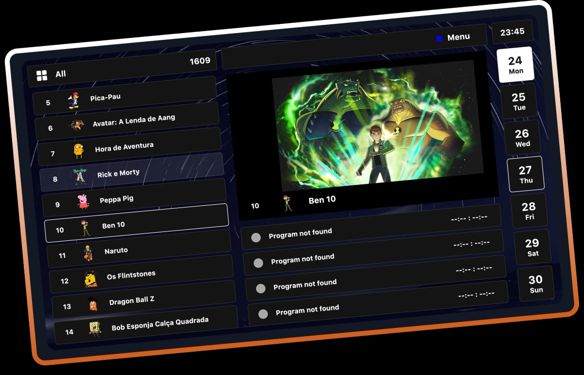 Uni Stream TV channel guide